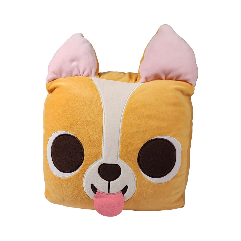Big Games Pet Simulator X Corgi Plush 18 Inch Square Stuffed Toy Orange White